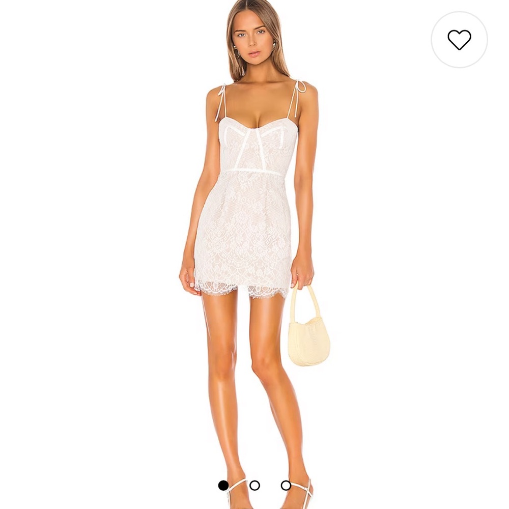 REVOLVE - Superdown white / nude Lottie dress Sz XS | NWOT